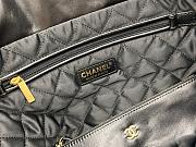 Chanel 22 Handbag AS3261 Shiny Calfskin & Gold-Tone Metal Black Hobo Size 39 × 42 × 8 cm - 5