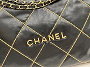 Chanel 22 Handbag AS3261 Shiny Calfskin & Gold-Tone Metal Black Hobo Size 39 × 42 × 8 cm - 4