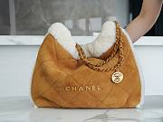 Chanel 22 Handbag AS3261 Suede Lambskin Beige & White Size 39 × 42 × 8 cm - 1