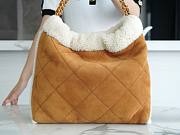 Chanel 22 Handbag AS3261 Suede Lambskin Beige & White Size 39 × 42 × 8 cm - 4