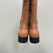 Gucci Women's Boot With Double G And Studs Brown - 4