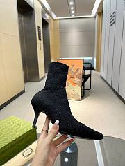 Gucci Women's GG Knit Ankle Boots Black 7.6cm - 5