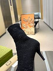 Gucci Women's GG Knit Ankle Boots Black 7.6cm - 3
