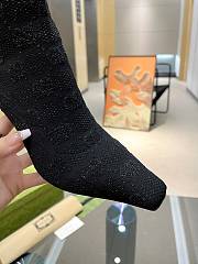 Gucci Women's GG Knit Ankle Boots Black 7.6cm - 2