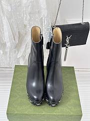 Gucci Women's Platform Boot With GG Studs Black 11cm - 3