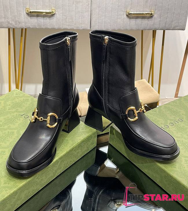 Gucci Women's Boot With Horsebit Black 5.3 cm - 1
