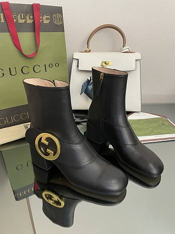 Gucci Blondie Women's Ankle Boot Black 700016