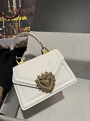 D&G Small Smooth Calfskin Devotion Bag White Size 19 x 13 x 4.5 cm - 1