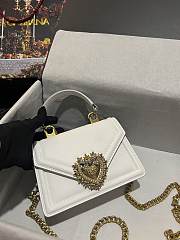 D&G Small Smooth Calfskin Devotion Bag White Size 19 x 13 x 4.5 cm - 4