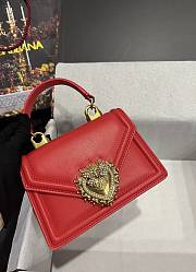 D&G Small Smooth Calfskin Devotion Bag Red Size 19 x 13 x 4.5 cm - 1