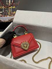 D&G Small Smooth Calfskin Devotion Bag Red Size 19 x 13 x 4.5 cm - 5