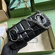 Gucci Horsebit Chain Small Shoulder Bag Black 764339 Size 27*11.5*5cm - 2