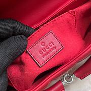 Gucci Horsebit Chain Small Shoulder Bag Red 764339 Size 27*11.5*5cm - 2
