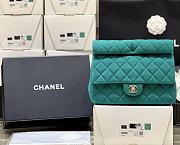 Chanel Clutch Wool Jersey & Gold-Tone Metal Green AS4199 Size 18.5 × 24.5 × 4.5 cm - 3