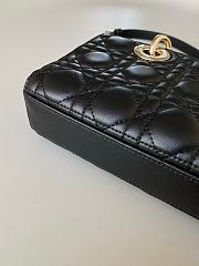 Dior Small Lady D-Joy Bag Black Cannage Lambskin Size 22 x 12 x 6 cm - 2