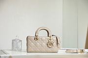 Dior Small Lady D-Joy Bag Powder Beige Cannage Lambskin Size Size 22 x 12 x 6 cm - 1