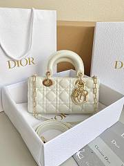 Dior Small Lady D-Joy Bag Latte Cannage Lambskin Size Size 22 x 12 x 6 cm - 1