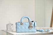 Dior Small Lady D-Joy Bag Placid Blue Cannage Lambskin Size Size 22 x 12 x 6 cm - 1
