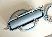 Dior Small Lady D-Joy Bag Placid Blue Cannage Lambskin Size Size 22 x 12 x 6 cm - 5