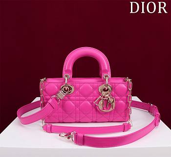 Dior Small Lady D-Joy Bag Rani Pink Cannage Lambskin Size Size 22 x 12 x 6 cm