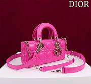 Dior Small Lady D-Joy Bag Rani Pink Cannage Lambskin Size Size 22 x 12 x 6 cm - 3