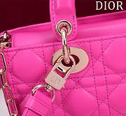 Dior Small Lady D-Joy Bag Rani Pink Cannage Lambskin Size Size 22 x 12 x 6 cm - 4