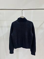 Prada Wool Turtleneck Sweater Navy - 3