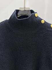Prada Wool Turtleneck Sweater Navy - 2