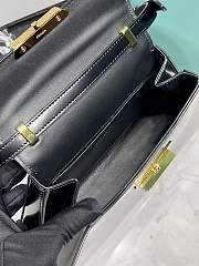 Prada Medium Brushed Leather Handbag Black 28.5x14x7cm - 4
