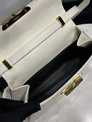 Prada Medium Brushed Leather Handbag White 28.5x14x7cm - 3
