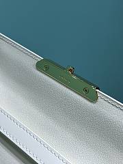 Prada Medium Brushed Leather Handbag White 28.5x14x7cm - 4