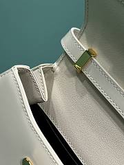 Prada Medium Brushed Leather Handbag White 28.5x14x7cm - 5