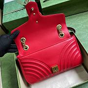 Gucci GG Marmont Small Shoulder Bag 443497 Red Size 26x15x7 cm - 3