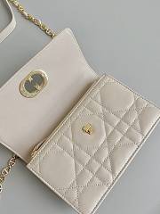 Dior Miss Caro Mini Bag Powder Beige Macrocannage Lambskin Size 18 x 12 x 5.5 cm - 3