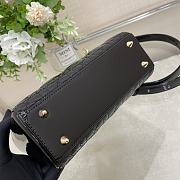 Small Lady Dior Bag Black Patent Cannage Calfskin Size 20 x 17 x 8 cm - 3