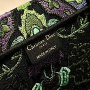 Large Dior Book Tote Multicolor Dior Indian Purple Embroidery Size 42 x 35 x 18.5 cm - 4