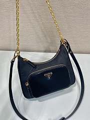 Prada Re-Nylon And Brushed Leather Mini-bag Black Size 22x19.5x6cm - 5