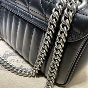 Gucci GG Marmont Small Shoulder Bag Black/Silver 443497 Size 26x15x7 cm - 5