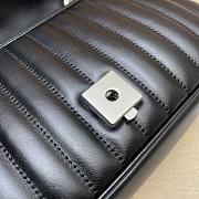 Gucci GG Marmont Small Shoulder Bag Black/Silver 443497 Size 26x15x7 cm - 3