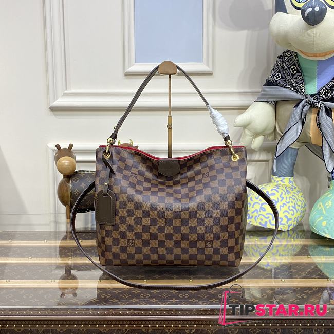 Louis Vuitton N44044 Graceful PM Damier Ebene Coated Canvas Size 35 x 30 x 11 cm - 1