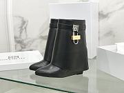 Givenchy Shark Lock Ankle Boots In Leather | Black - 1