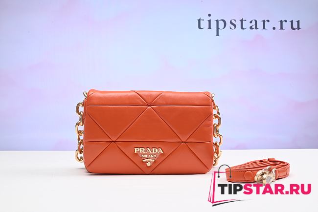 Prada System Patchwork Shoulder Bag In Orange | Tipstar - 1