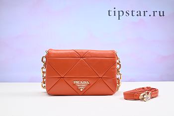 Prada System Patchwork Shoulder Bag In Orange | Tipstar