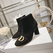 C'est Dior Heeled Ankle Boot Black Suede Calfskin 8cm - 1