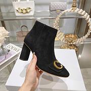 C'est Dior Heeled Ankle Boot Black Suede Calfskin 8cm - 4