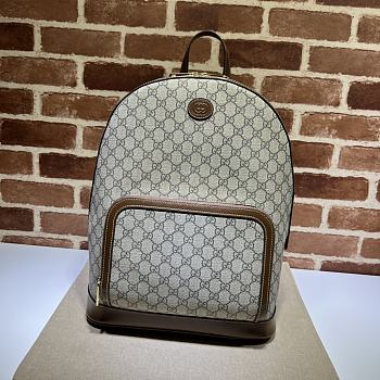 Gucci Backpack With Interlocking G Beige and ebony ‎704017 Size 32x40x15 cm