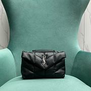YSL Puffer Toy Bag In Quilted Lambskin Black/Silver 759337 Size 23 X 15,5 X 8,5 CM - 1