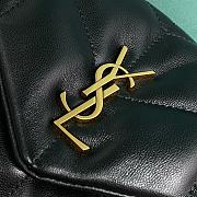 YSL Puffer Toy Bag In Quilted Lambskin Black/Gold 759337 Size 23 X 15,5 X 8,5 CM - 2