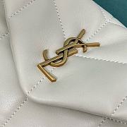 YSL Puffer Toy Bag In Quilted Lambskin Blanc Vintage 759337 Size 23 X 15,5 X 8,5 CM - 3