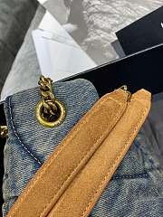 YSL Small Puffer In Suede And Denim 577476 Size 29 X 17 X 11 CM - 4